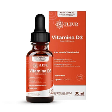 Vitamina D3 em Gotas Sabor Uva 30ml